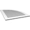 Ekena Millwork Quarter Round Top Right Surface Mount PVC Gable Vent w/ 3-1/2"W x 1"P Standard Frame, 30"W x 38"H GVPQR30X3801SF - alternate 2